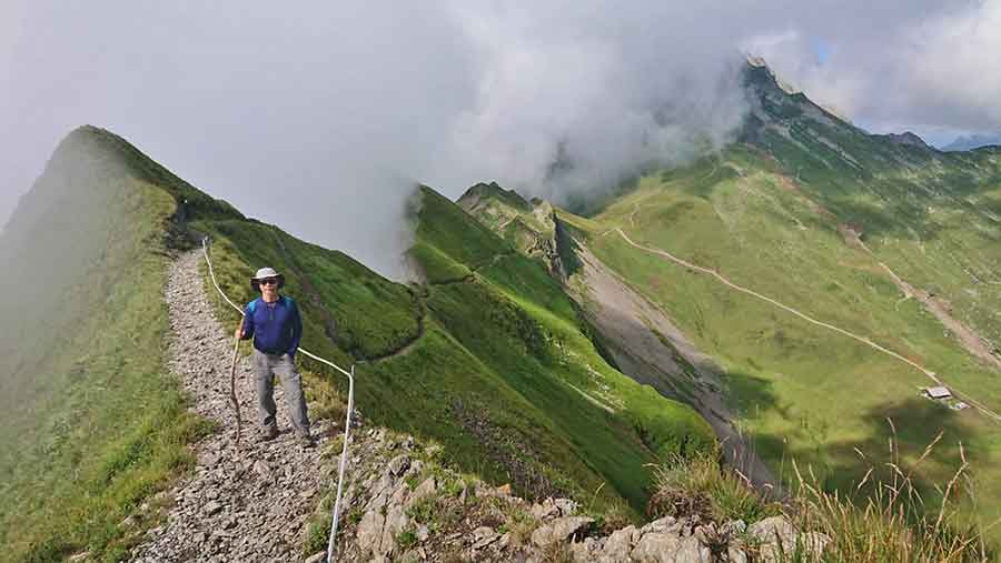 Michael hiking in nature